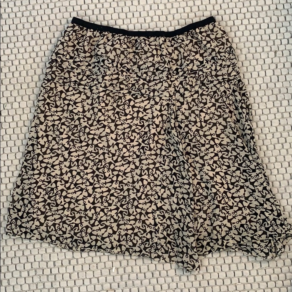 Anna Molinari Silk Anchor Skirt